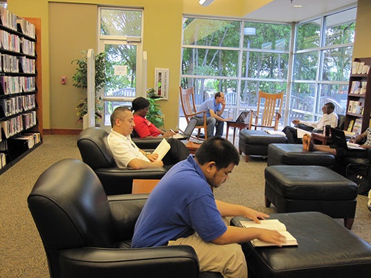 Warmack Library reading area