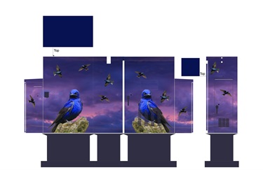 Nicole Gray – Purple in Motion – vinyl wrap (Purple Martins category)