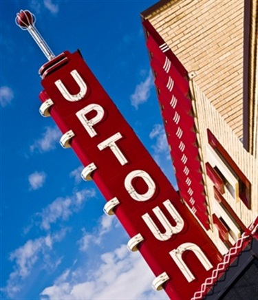 Uptown Blade - A work-of-art in itself, the city’s historic Uptown Theater’s original distinctive pink and green neon marquee was restored in 2007 as the first part of the renovation of the entire theater, which re-opened in 2008 as a theater and arts center. The neon blade again lights up downtown Main Street with its unique automated sequencing of light.