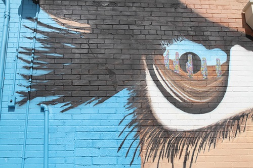 Blue Eye Mural in Grand Prairie