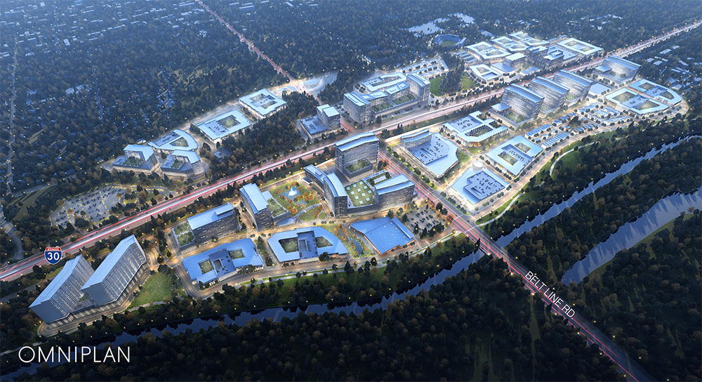 Aerial view of new development