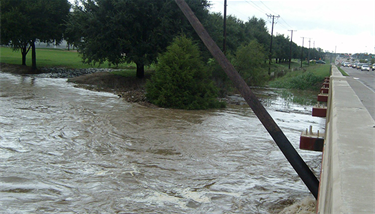 Flooding at Belt Line Road in 2010. Flash flooding is the No. 1 cause of weather-related damage.