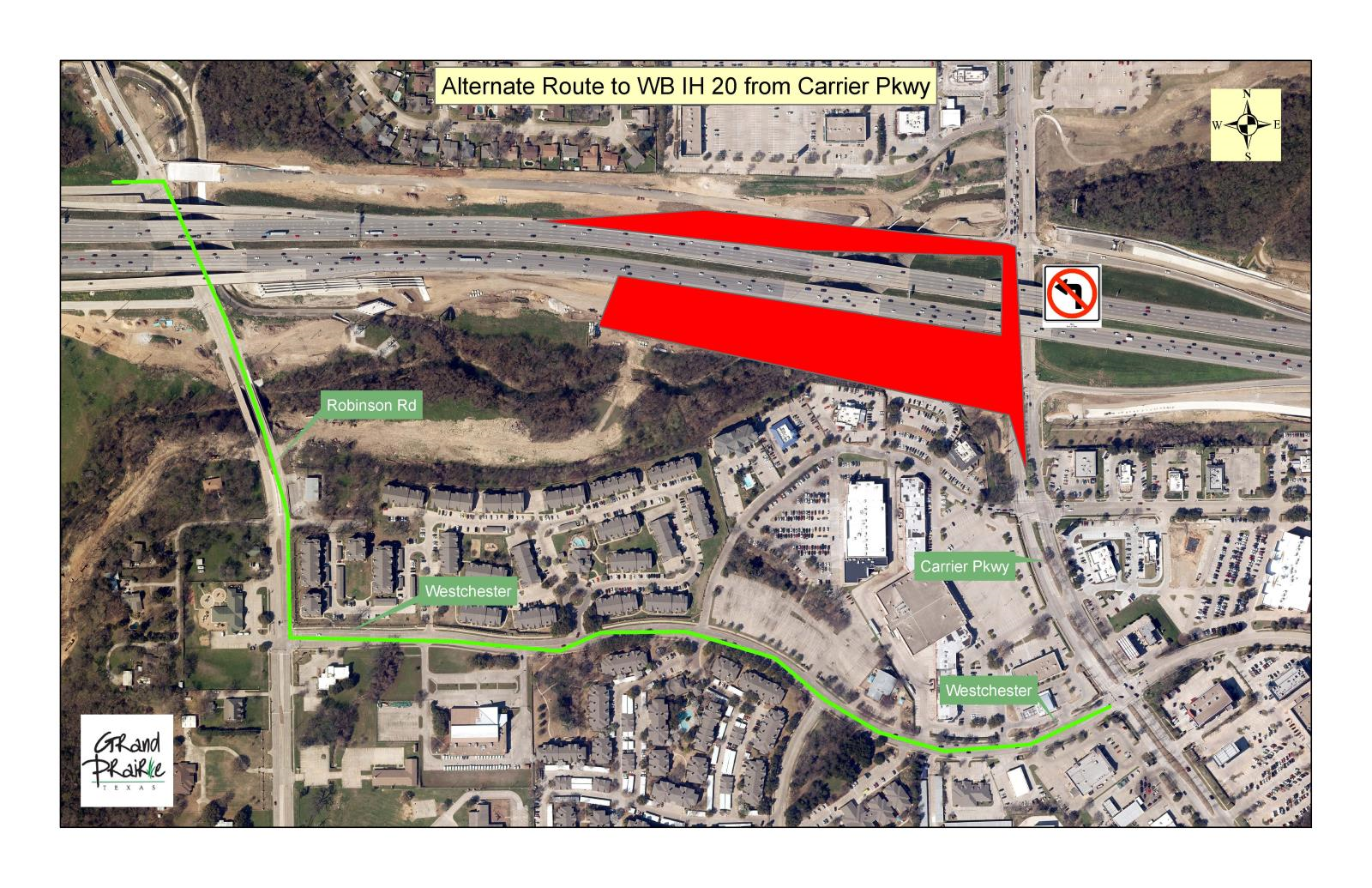 Carrier to IH 20 WB Alternate Route