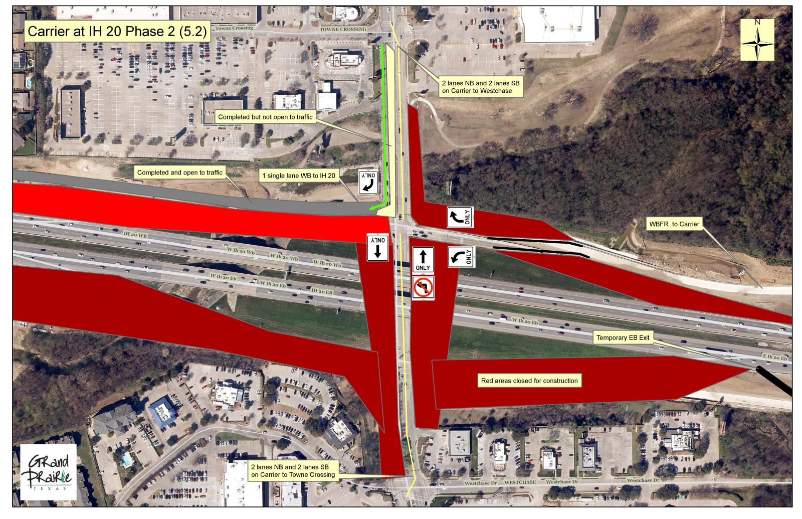 Carrier at IH 20 Phase 2 Construction
