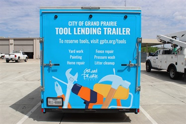 back of Tool Lending Trailer