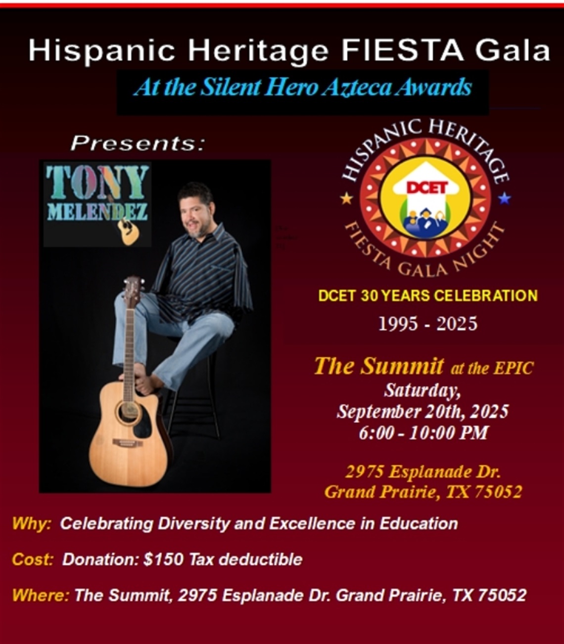 DCET Concert with Tony Melendez