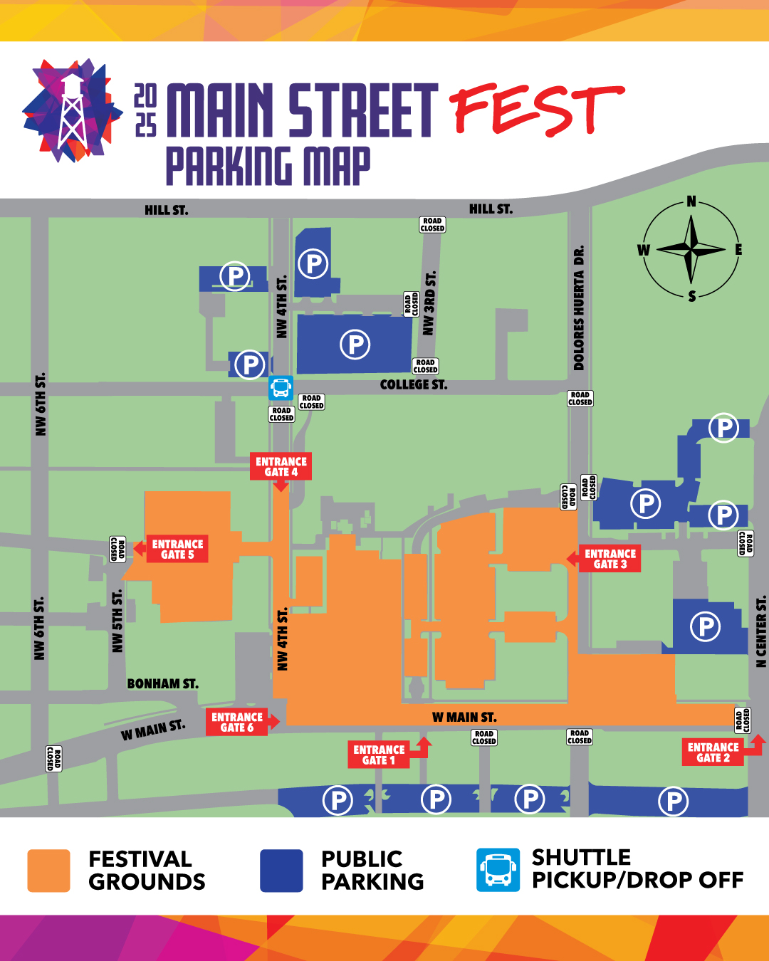 Main Street Fest 2025 Parking and Shuttle