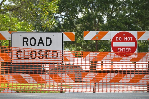 road closed signs