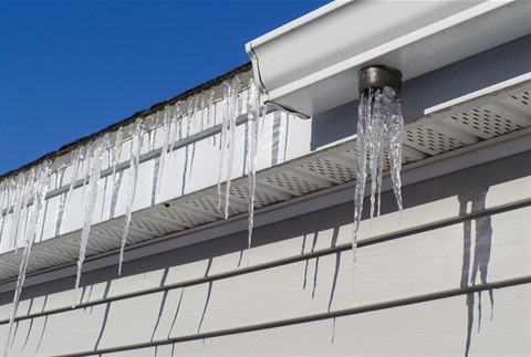 Icicles on a house