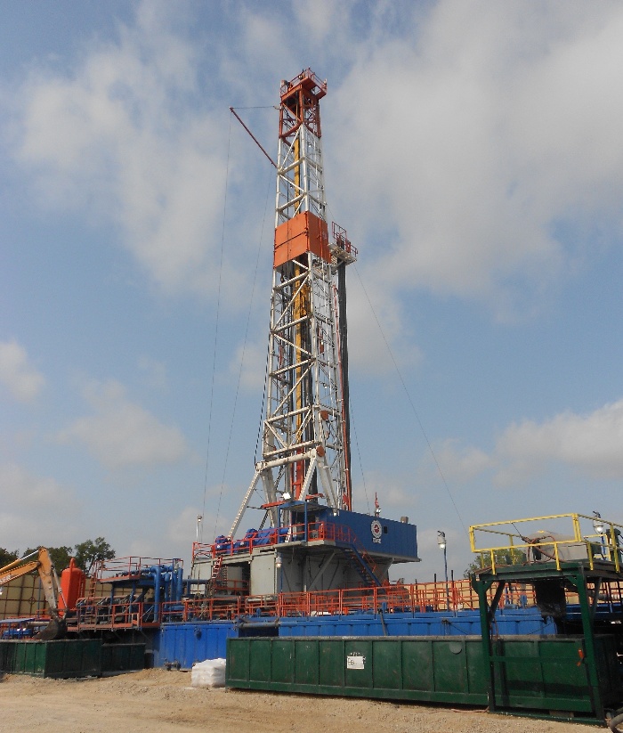 Gas drilling site