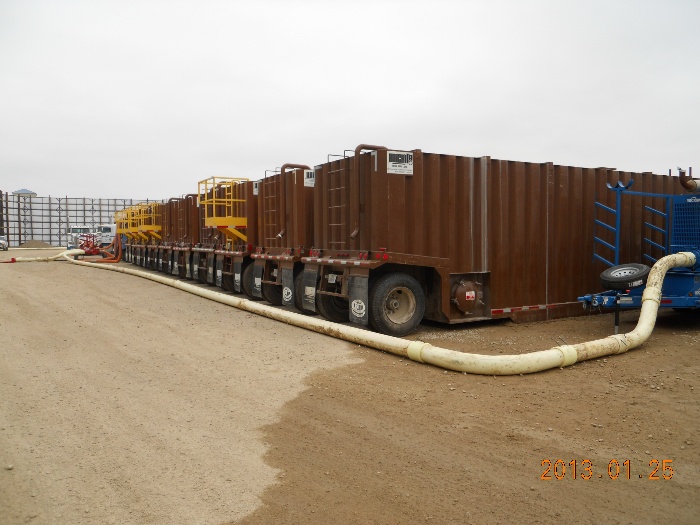 Fracking a well to allow natural gas to flow